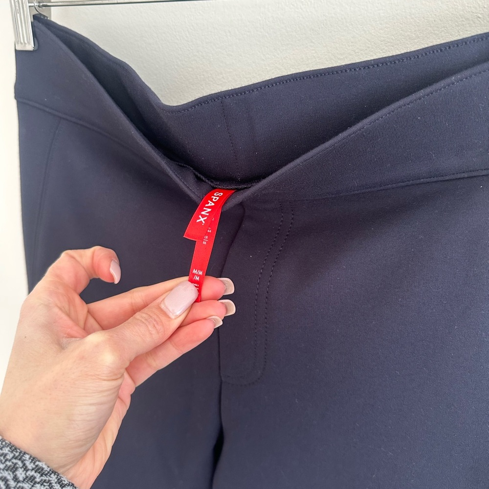 Spanx the perfect pant slim straight in classic navy blue‎ size medium - Picture 5 of 7